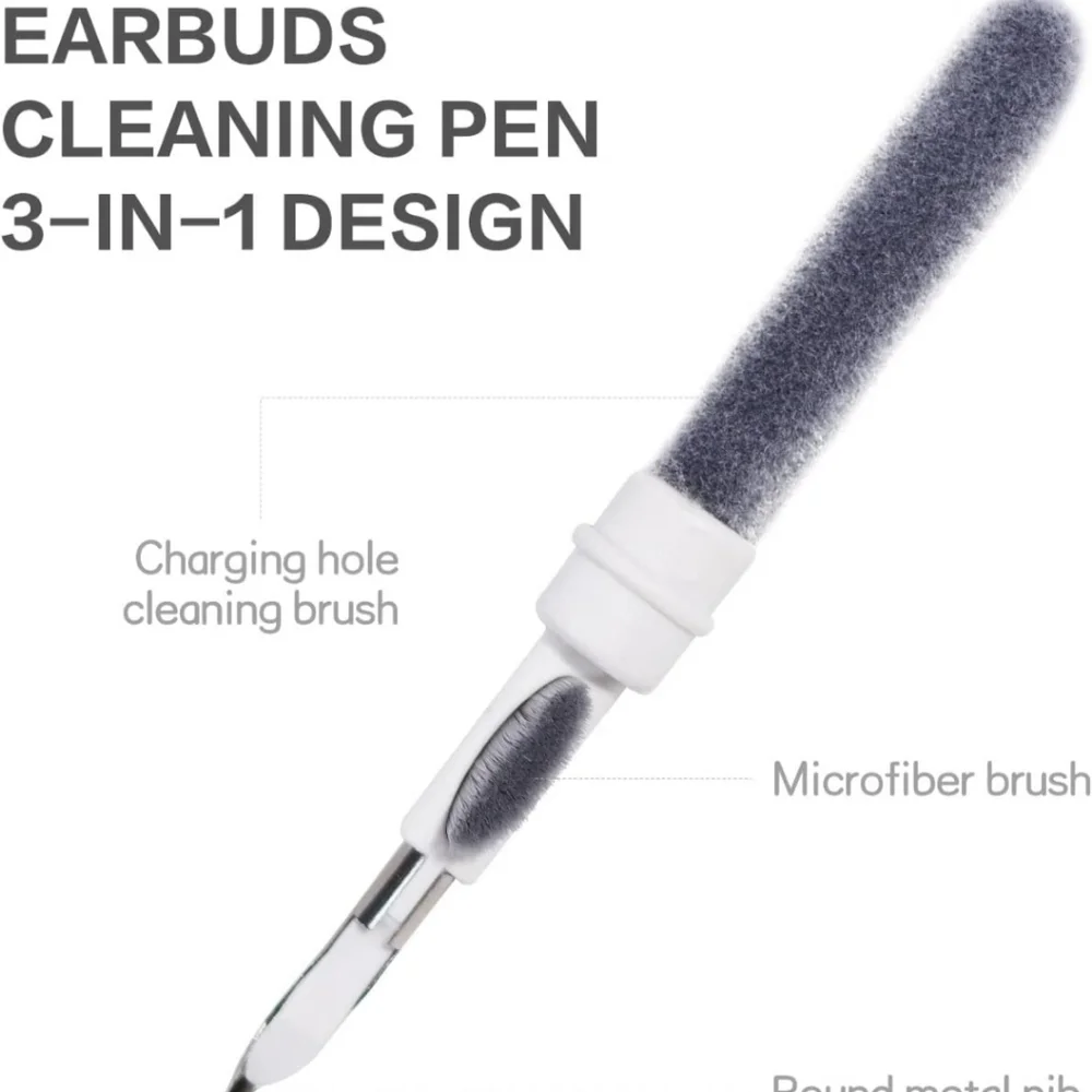 Bluetooth Earbuds Cleaning Pen, Multi-Function Cleaner Kit Soft Brush for Wirele